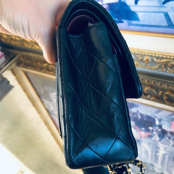 Chanel Medium 25 Double Flap Black with 24K Gold - Picture 10 of 15